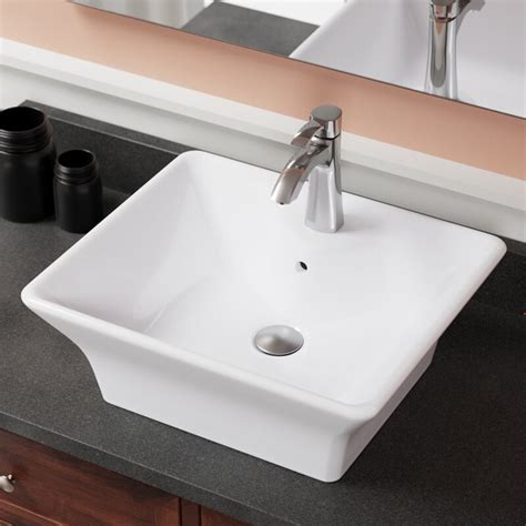 Ceramic sinks are the number one choice if you are looking to create a timeless, clean look in your kitchen. MRDirect Vitreous China Rectangular Vessel Bathroom Sink with Overflow & Reviews | Wayfair
