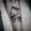 Cherry skulls by @mitsjtattooartist #tattoo #tattoodesign | Skull girl ...
