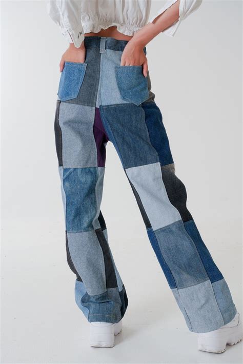 Denim Patchwork Jeans Denim Patchwork Jeans Upcycle Jeans Upcycle Clothes