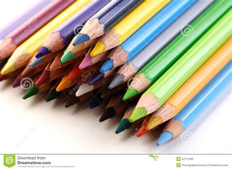 Rainbow Colored Pencils Close Up Stock Photo Image Of Macro Black