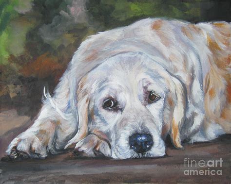 Golden Retriever Resting Painting By Lee Ann Shepard Fine Art America