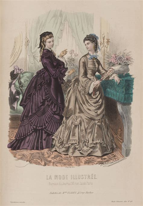 La Mode Illustrée 1872 Fashion Plates Fashion Illustration Vintage