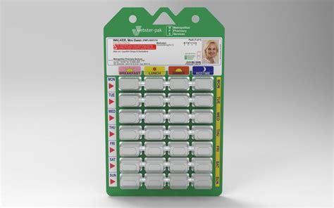 Webster Pak 28 Disposable Webstercare Medication Management