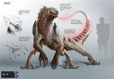 Rynyx Creature Concept Sheet By Eric Franer Digitalart Cg Art
