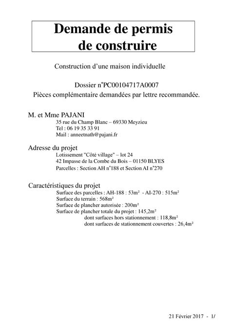 Demande De Permis Construire Maison Individuelle Ventana Blog