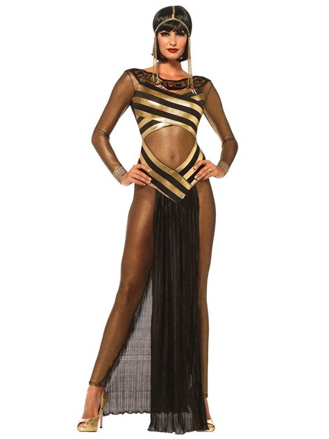 Heisse Ägypterin Damenkostüm Pharaonin Schwarz Gold ägypterin Egyptian Goddess Costume