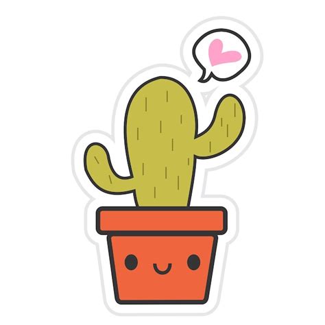 Premium Vector Love Cactus