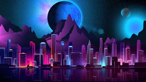 Synthwave City Wallpaper