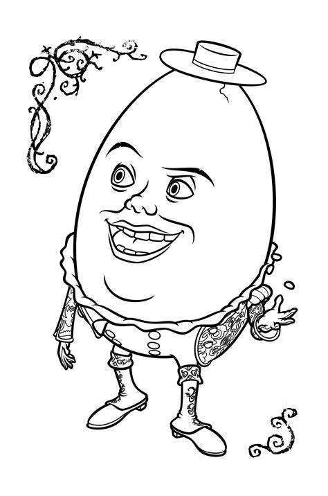 Coloring page - Humpty Dumpty misses