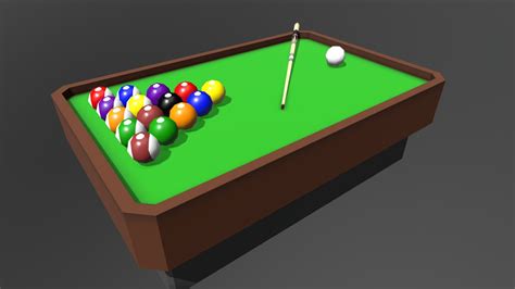 Pool Table Set Download Free 3d Model By Ntsc 7a91611 Sketchfab