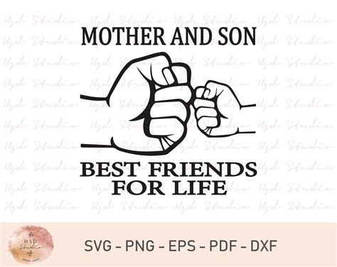 Mother And Son Svg Fist Bump Svg Best Friends Svg Etsy Canada