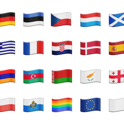 Vector Emoji Flags Europe