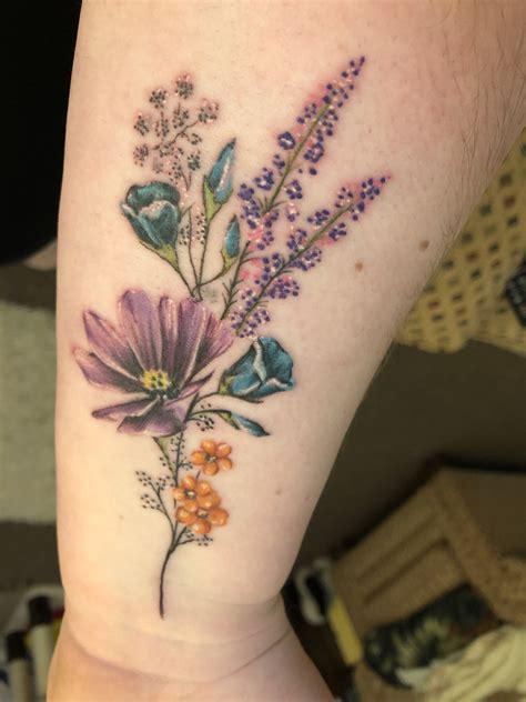 Wildflower Tattoo ️ Name Tattoo On Hand Hand Tattoos Flower Tattoo