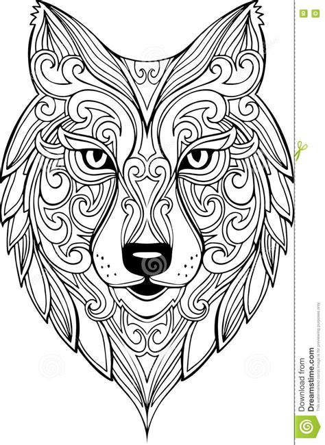 Coloriage mandala adulte a imprimer from www.worldadventuretours.info. Vector Hand Drawn Doodle Wolf Head Illustration Stock ...