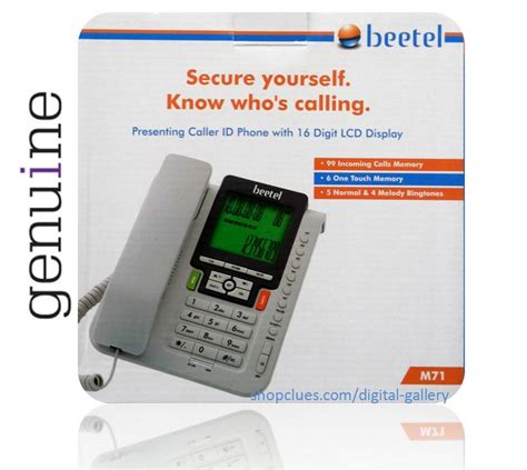 Buy Beetel M71 White Landline Corded Telephone Instrument For Bsnl Airtel