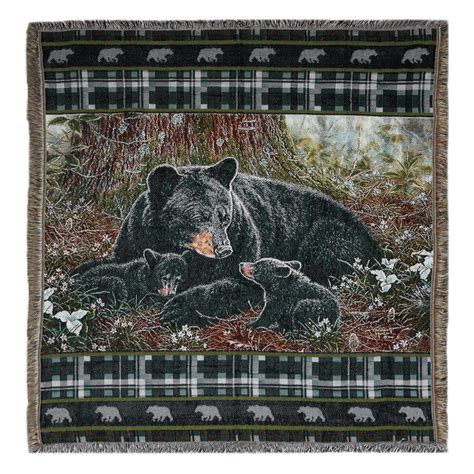 Bear Tapestry Throw Blanket 50 By 60 Inches