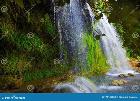 Waterfall Park At Antalya Turkey Kursunlu Selalesi Stock Image