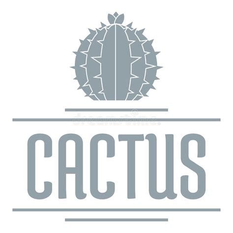 Nature Cactus Logo Simple Gray Style Stock Vector Illustration Of