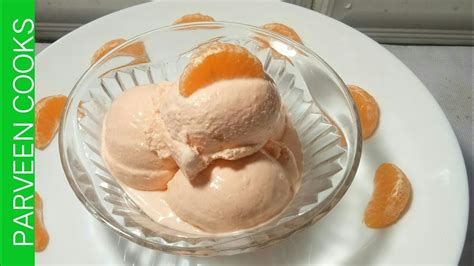 ऑरेंज आइस क्रीम रेसिपी।।orange Ice Cream Recipe With 3 Ingredient