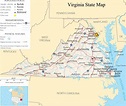 ♥ Virginia State Map - A large detailed map of Virginia State USA