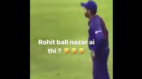 Rohit Ball Nazar Ai Thi Pakistan Fan Mocks Rohit Sharma