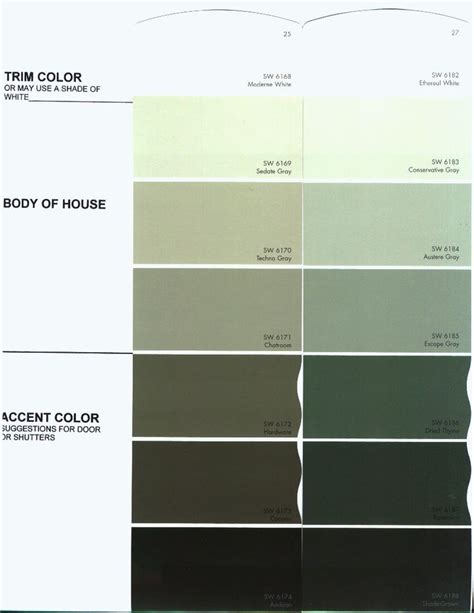The Preserve Architectural Review Board Color Charts House Paint
