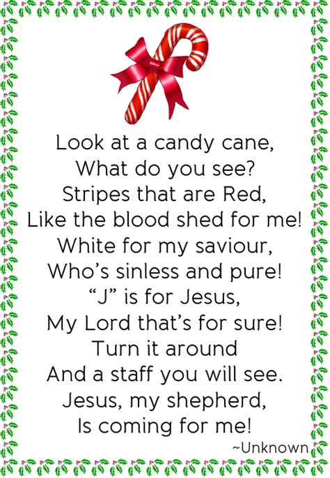 You've earned your stripes this christmas! A beautiful cane about Jesus, using the candy cane ...