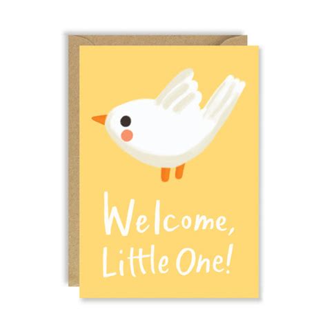 Little Birdie Baby Card Bluebellgray