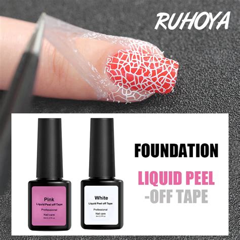 Ruhoya Tape Latex Gel Nail Lacquer Skin Care Protected Tools Nails Peel