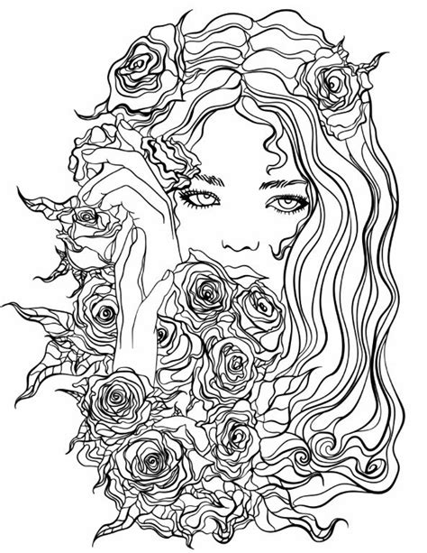Coloring Pages For Adults Women At Getdrawings Free Download