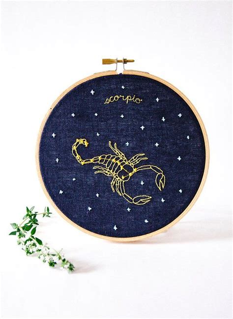 October 19th is a date filled with dreamy ideals and emotion, but also a time when everything is deep and in need of special clarification. Scorpio (October 23 - November 21) zodiac embroidery（画像あり）