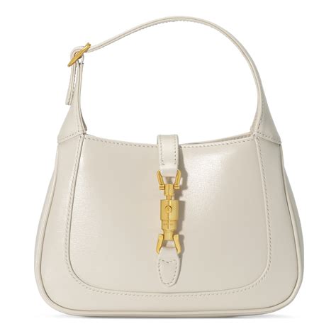 gucci jackie 1961 mini shoulder bag in white leather modesens