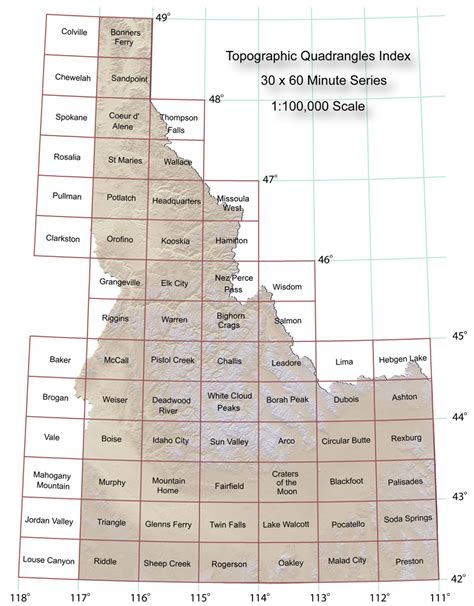 Idaho Geological Survey Idaho Map Indexes