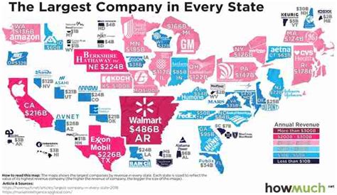 Largest Company By Revenue In Every State Revealed By Map Thrillist