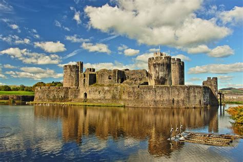 Caerphilly Castle Wales Hdr Photo Taken With Canon Ef17 40 Flickr