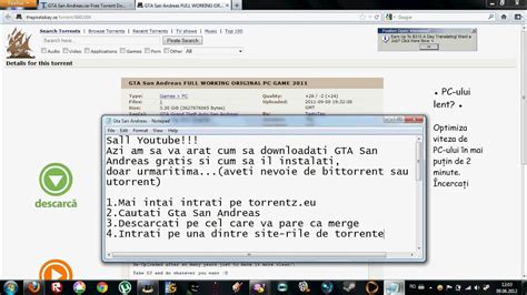 ( 582 mb version is best ). Cum instalezi Gta San Andreas - YouTube