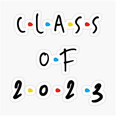 Class Of 2023 Glossy Sticker By Hannah Boss In 2020 Graduation