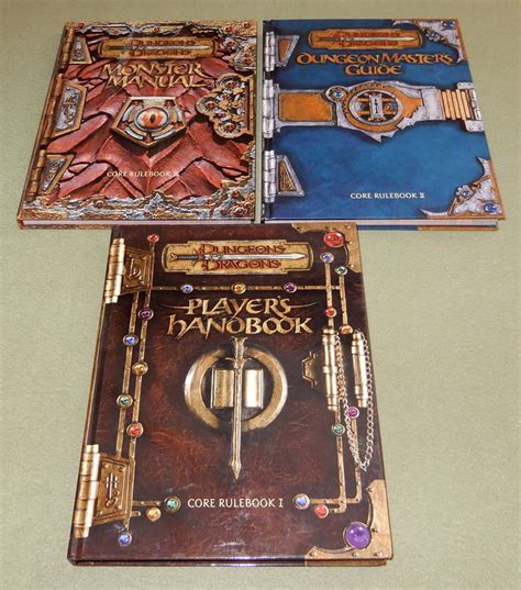 Dungeons And Dragons Book Set 3 Books Core Rulebook I Players Handbook Core Rulebook Ii