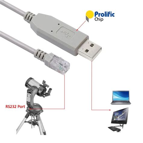 Celestron Nexstar Hand Control Usb Rs Serial To Rj P C Update Firmware Cable For Celestron