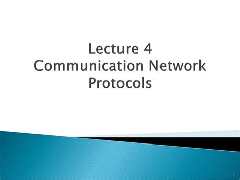 Lecture 4 Communication Network Protocols Ppt Download