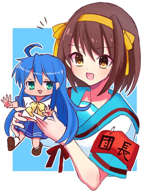 Izumi Konata And Hirano Aya Suzumiya Haruhi No Yuuutsu And More Drawn By Aimai Ee Danbooru