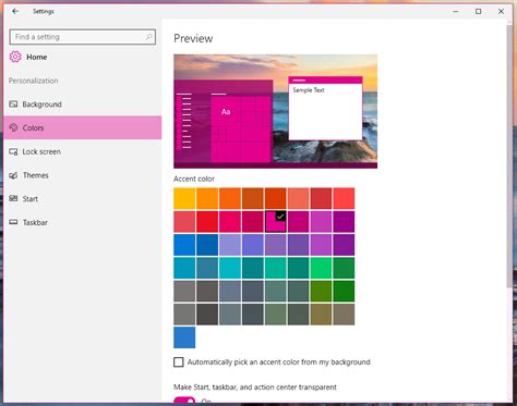 Windows 10 Settings Menu The Personalization Tab Cnet