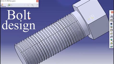 Bolt Design In Catia V5 Catia V5 Tutorial For Beginners Thread