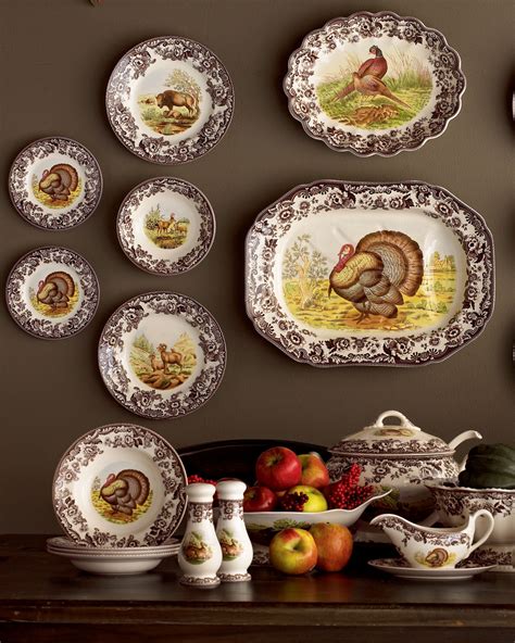 Spode Turkey Dinner Plates Set Of 4 Neiman Marcus