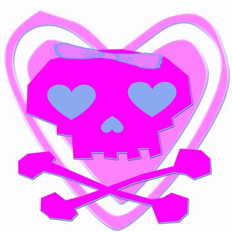 Emo Girly Skull Heart Emo Girly Skull Heart T Shirt Design By Shane