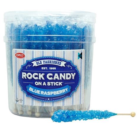 Extra Large Rock Candy Sticks 36 Blue Raspberry Lollipop