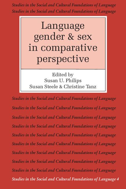 Language Gender And Sex In Comparative Perspective