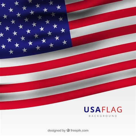 Free Vector Decorative United States Flag In Realistic Design