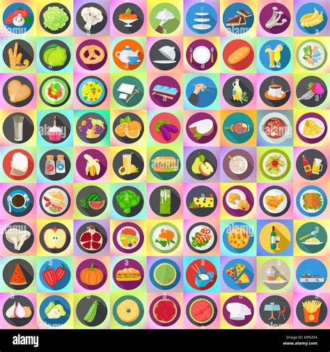 Flat Vector Icons Set Collection Stock Photo Alamy