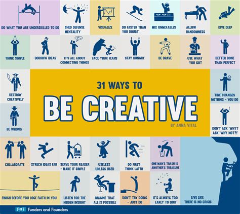 31 Ways To Be Creative Infographic Best Infographics